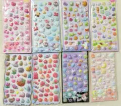 ボンボン ドロップ　シール 3D ぷくぷくシール 8枚セット