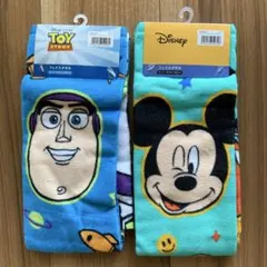 【新品】ミッキーマウス＆バズ・ライトイヤー フェイスタオル 2枚セット