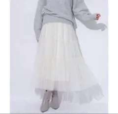 レイヤードスカート ロングスカート