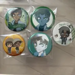 名探偵コナン 服部平次 缶バッジ 5点セット