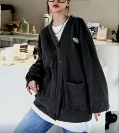 SHEIN シーンDAZY グレー Ｖネックカーディガン XL【現在売り切れ】