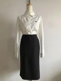 通勤3点セット バーバリーシャツ＆ポールスミススカート＆日本製パンプス