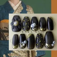 No.51 成人式ネイル　卒業式　振袖ネイル　和柄ネイル　袴