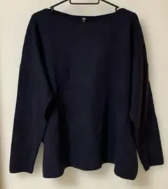 新品　ユニクロ　　XL スフレヤーンボートネックセーター（スムース・長袖）