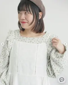 Samansa Mos2 / ワッフルローズ柄前後2wayカットソー