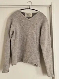 KAPITAL グレー Vネック長袖ニット