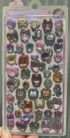 ボンボンドロップシール ねこねこボンボン