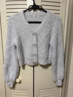 【最終値下げ】INGNI ライトグレー Vネックカーディガン
