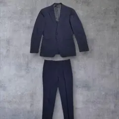 【washable】スーツ セットアップ AB7 ネイビー ストライプ 春夏用
