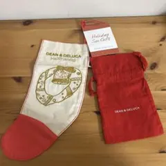 新品★DEAN&DELUCA Holiday Sox REDと巾着