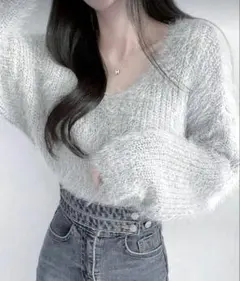 ふわふわシャギーモヘア ニット Sサイズ SHEIN ID 28484987