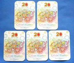 ダッフィーアンドフレンズ　カラフルハピネスシール５枚セット