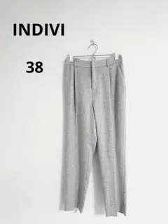 NDIVI センタープレスパンツ　グレー　38 通勤