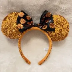 東京ディズニーリゾート ミニーマウス オレンジ ドットリボン　カチューシャ