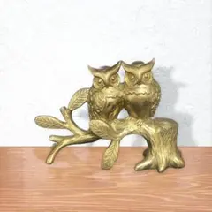 フクロウ オルゴール 銅製 置物 インテリア 工芸品 美術品 A3088