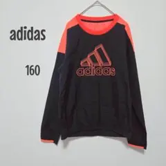 adidas ピステ ウィンドブレーカー ブラック オレンジ160 プルオーバー