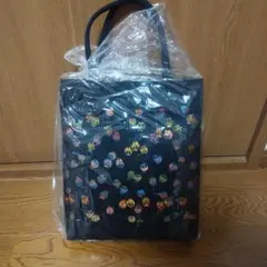 新品未使用☆ふくろう 和装 手提げバッグ 黒 マチあり