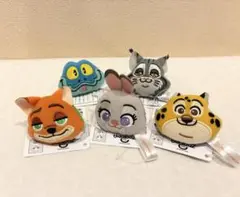 ズートピア2 ぬいぐるみフェイスリング ☆5種類 セット