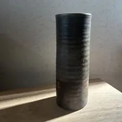 陶器製グラデーション花瓶　備前焼