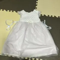 petit main 薄紫 フリル付き ワンピース