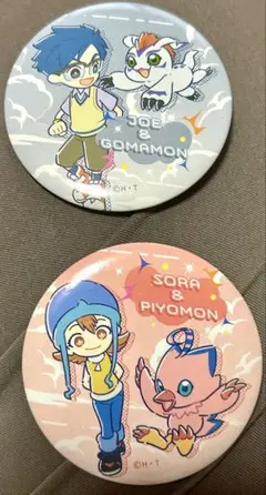 デジモンアドベンチャー ヒカリ テイルモン 缶バッジ GIGO プライズ