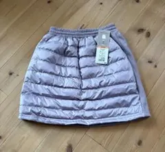 新品未使用 薄紫 ダウン　キルティングスカート160サイズ