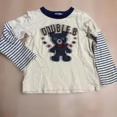 DOUBLE-B クマ立体的なデザインロンT Tシャツ 110cm ミキハウス