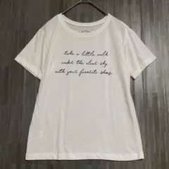 エニィスィス　プリントカットソー　半袖　白　2 / M