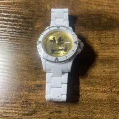 【最終値下げ価格】ミッキーマウス 腕時計 ホワイト・ゴールド