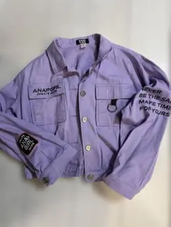 ANAP GIRL パープル クロップドジャケット M