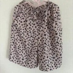 トップバリュ　ワイドパンツ　ピンク×花柄　110センチのサムネイル