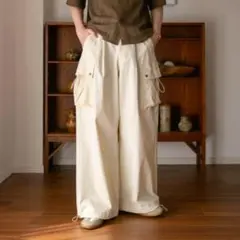 【完売品】soerte ワイドストレートテックカーゴパンツ サイズ3