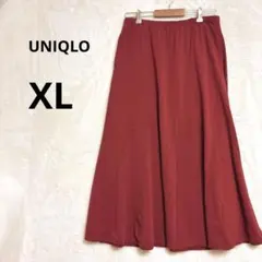 美品 UNIQLO XL ウエストゴム ロングスカート カットソー スカート 綿