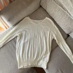 URBAN RESEARCH アイボリー Vネック 長袖ニット