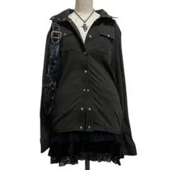 襟 トップス カーキ 平成ギャル grunge archive y2k お兄系