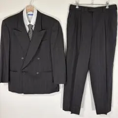 vintage イヴサンローラン ダブルスーツ セットアップ グレー YSL