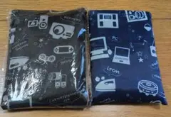 ノジマエコバッグ　黒　青　2個セット