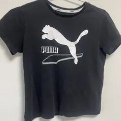 プーマ　PUMA 黒ブラック Tシャツ　キッズ　子供　140
