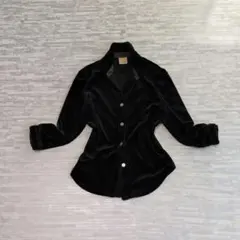 Y2K ベロア シャツ タイト フィット 平成ギャル フェアリーグランジ　韓国