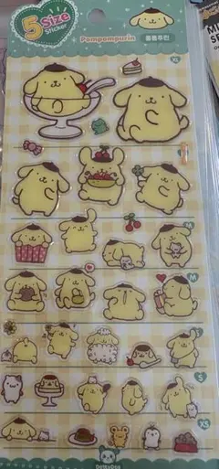 新品　シール帳　サンリオ　ポムポムプリン ぷっくりシール