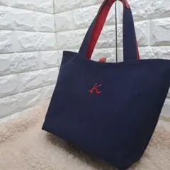 【美品！】Kitamura キタムラ トートバッグ リバーシブル ネイビー