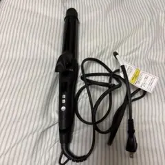 SALONIA カールアイロン ブラック 温度調整機能付き