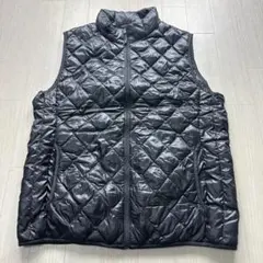 ユニクロウルトラライトダウンキルティングベスト2XL光沢濃グレー