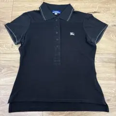 激カワ✨️BURBERRYブルーレーベル38黒ポロシャツ