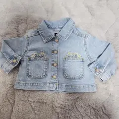 Baby Gap デニムジャケット 花柄刺繍のサムネイル