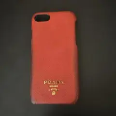 PRADA レッドレザー iPhone 7.8.SE用ケース　ジャンク
