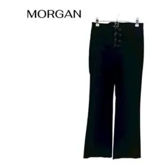 B0620MORGANハイウエストフレアパンツ　レースアップ　ギャルのサムネイル