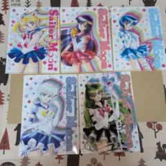 セーラームーン クリアファイル 5枚セット　コンプリート　ファミリーマート　レア