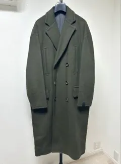 【美品】エイトン　ATON　ダブルチェスターコート　ウール　カーキブラウン　02 ATON_WOOL混ダブルチェスターコート_4_上質_カーキ - メルカリ