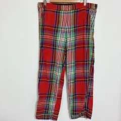 American Eagle【M】レッド系チェック カジュアルパンツ ズボンのサムネイル